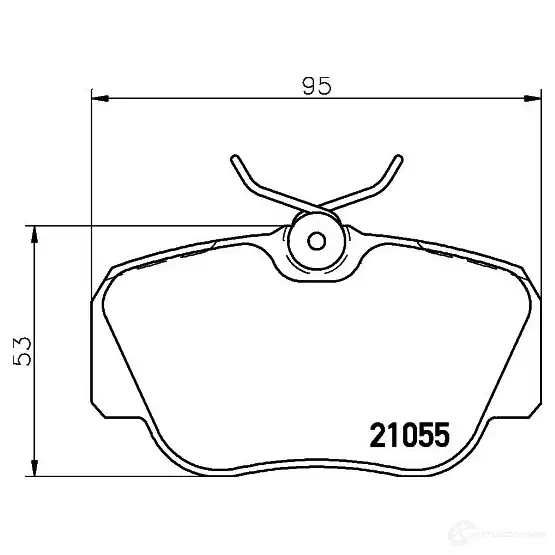 Тормозные колодки дисковые, комплект HELLA 28650 7367D487 8DB 355 006-181 2105 5 - Изображение 1