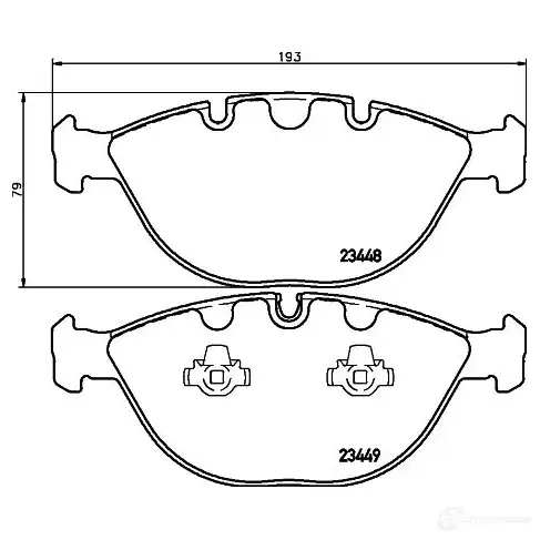 Тормозные колодки дисковые, комплект HELLA 28994 23449 23 448 8DB 355 009-921 изображение 0