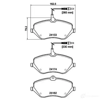 Тормозные колодки, комплект HELLA 241 33 8db355015621 24174 29538 - Изображение 1