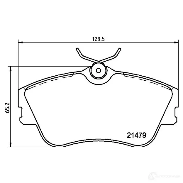 Тормозные колодки дисковые, комплект HELLA 29780 7516D638 8DB 355 018-071 2 1479 - Изображение 1