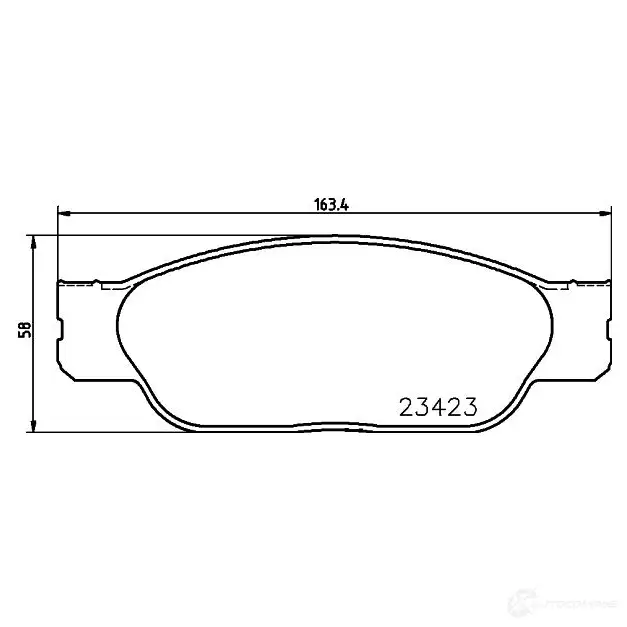 Тормозные колодки дисковые, комплект HELLA 7676D805 2 3423 29825 8DB 355 018-551 изображение 0