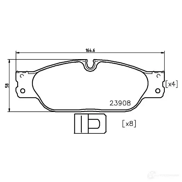 Тормозные колодки, комплект HELLA 29209 8db355012251 7971D1065 23 908 - Изображение 1