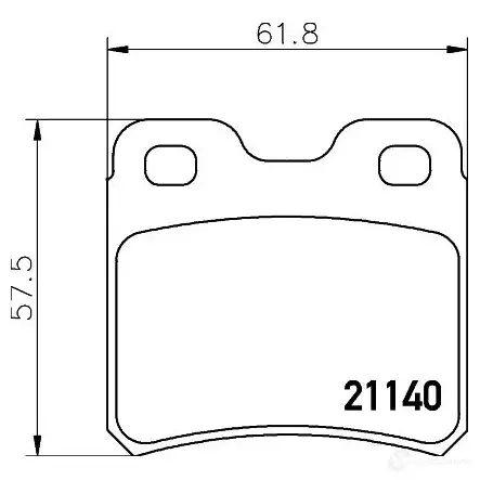 Тормозные колодки дисковые, комплект HELLA 7316D427 8DB 355 007-451 211 40 28775 изображение 0