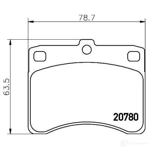 Тормозные колодки, комплект HELLA 20 780 28599 8db355005671 T0013 - Изображение 1