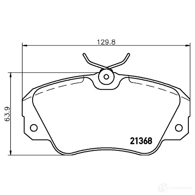 Тормозные колодки дисковые, комплект HELLA 2 1368 8DB 355 017-771 7516D638 29750 изображение 0