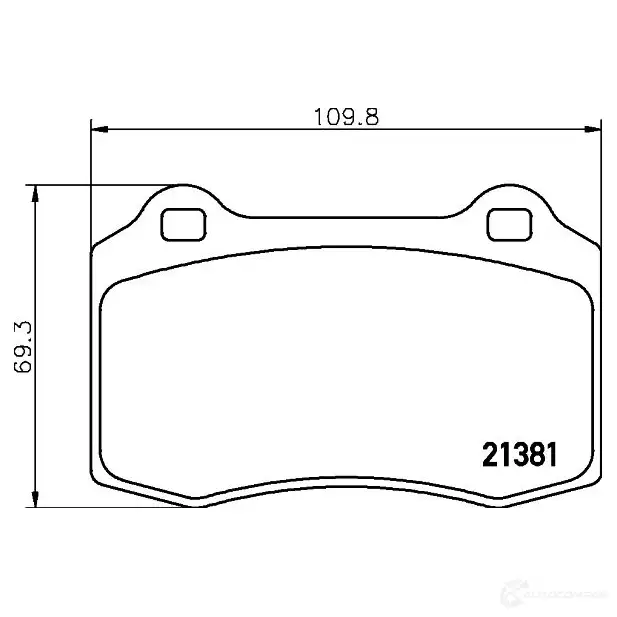 Тормозные колодки дисковые, комплект HELLA 28691 8DB 355 006-591 2138 1 T1554 изображение 0