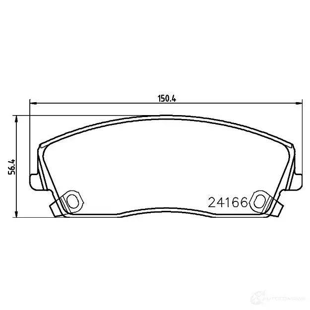 Тормозные колодки, комплект HELLA 29175 24 166 7962D1056 8db355011901 изображение 0