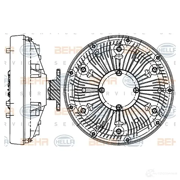 Тормозные колодки, комплект HELLA 8db355012271 23912 29211 23 801 - Изображение 1
