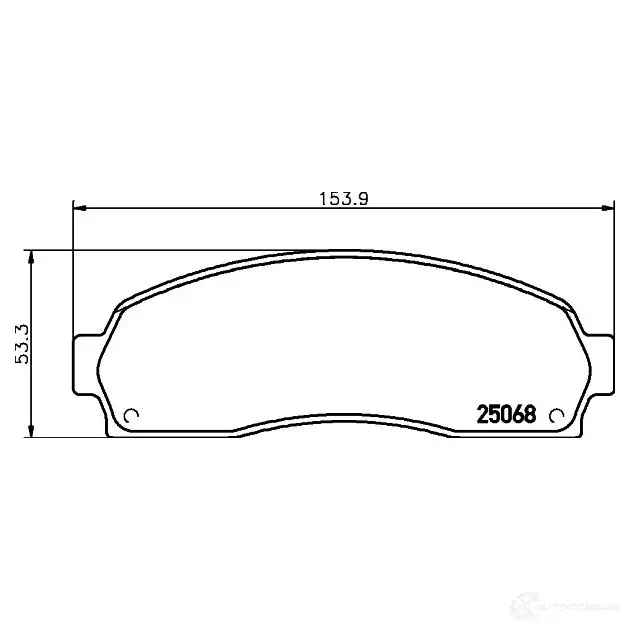 Тормозные колодки дисковые, комплект HELLA 250 68 8DB 355 015-361 29512 7706D833 - Изображение 1