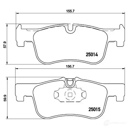 Тормозные колодки дисковые, комплект HELLA 8DB 355 020-201 25015 250 14 29983 - Изображение 1