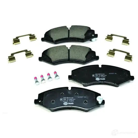 Тормозные колодки дисковые, комплект HELLA 25022 29531 8DB 355 015-551 2502 1 изображение 1
