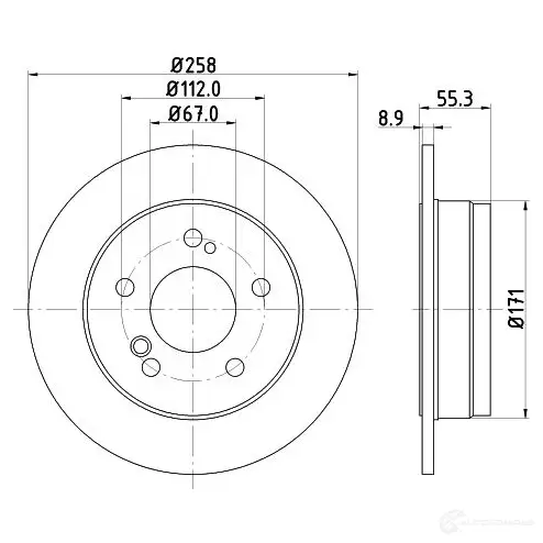 Тормозные колодки, комплект HELLA 8db355010941 29088 23231 2323 0 - Изображение 1