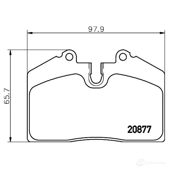 Тормозные колодки дисковые, комплект HELLA 7158D250 8DB 355 016-301 2 0877 29605 изображение 0