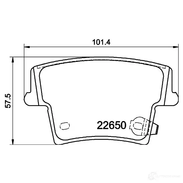 Тормозные колодки, комплект HELLA 1437477389 8db355025961 Z G63JGU