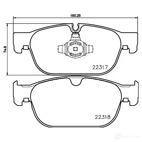 Тормозные колодки дисковые, комплект HELLA 2 2317 1424495422 8DB 355 024-801 22318 изображение 0
