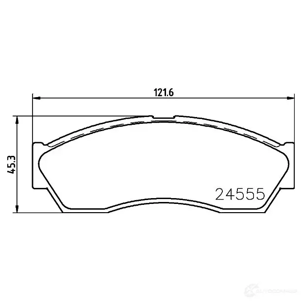 Тормозные колодки дисковые, комплект HELLA T1711 2455 5 29321 8DB 355 013-431 - Изображение 1