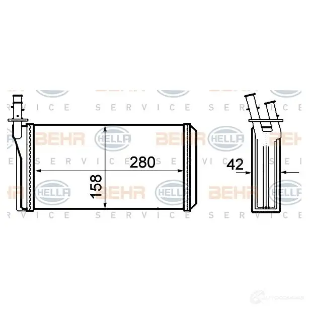 Тормозные колодки, комплект HELLA T1638 8db355012751 29254 243 06 изображение 1