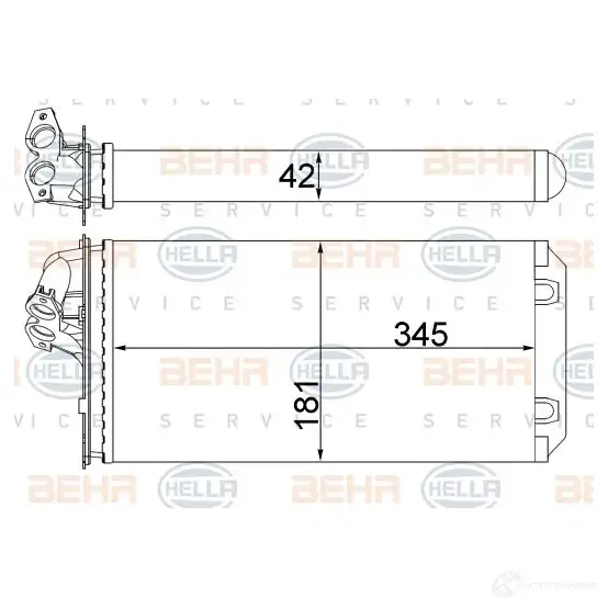 Тормозные колодки, комплект HELLA T1638 8db355012751 29254 243 06 изображение 3