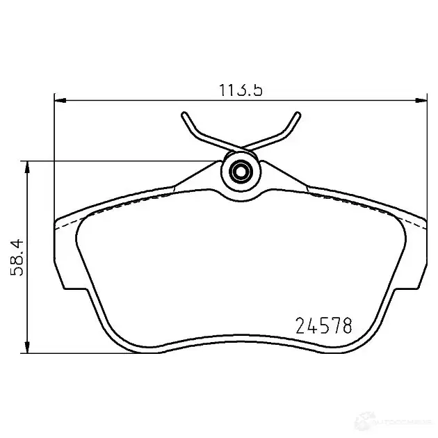 Тормозные колодки дисковые, комплект HELLA 8DB 355 031-661 24578 1424495453 24578 178 0 4