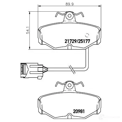 Тормозные колодки, комплект HELLA 29784 8db355018121 2 0981 21729 изображение 0