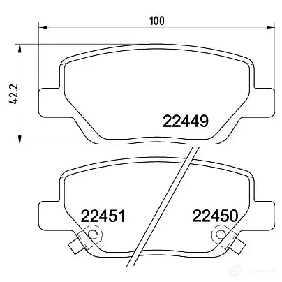 Тормозные колодки дисковые, комплект HELLA 8DB 355 025-861 1437446800 0W5EB HW изображение 0