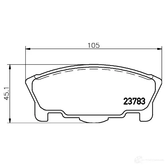Тормозные колодки, комплект HELLA 29706 237 83 T3128 8db355017311 - Изображение 1
