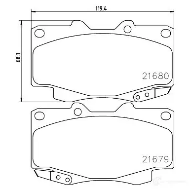 Тормозные колодки, комплект HELLA 29326 216 79 21680 8db355013481 изображение 0