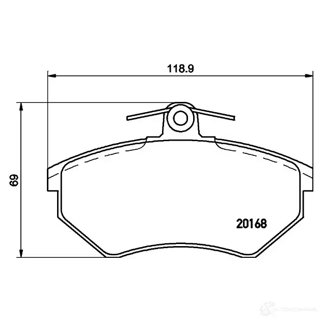 Тормозные колодки дисковые, комплект HELLA 20 168 29762 8DB 355 017-891 7177D227 изображение 0