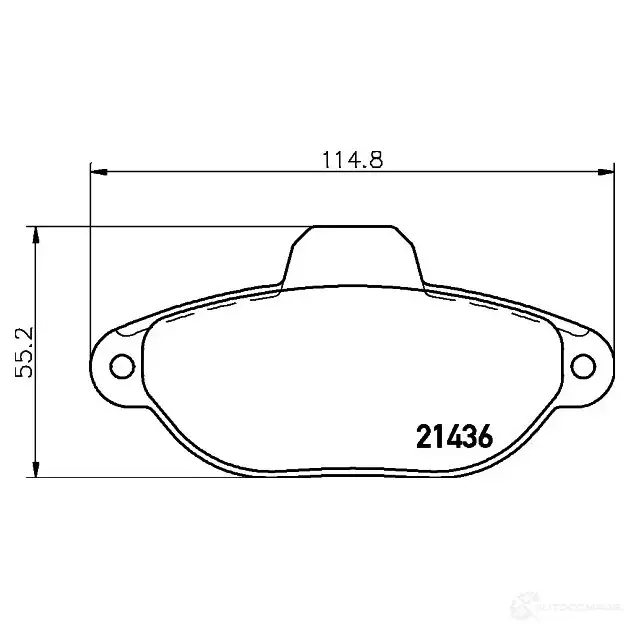 Тормозные колодки дисковые, комплект HELLA 29959 T2216 8DB 355 019-931 2 1436 изображение 0