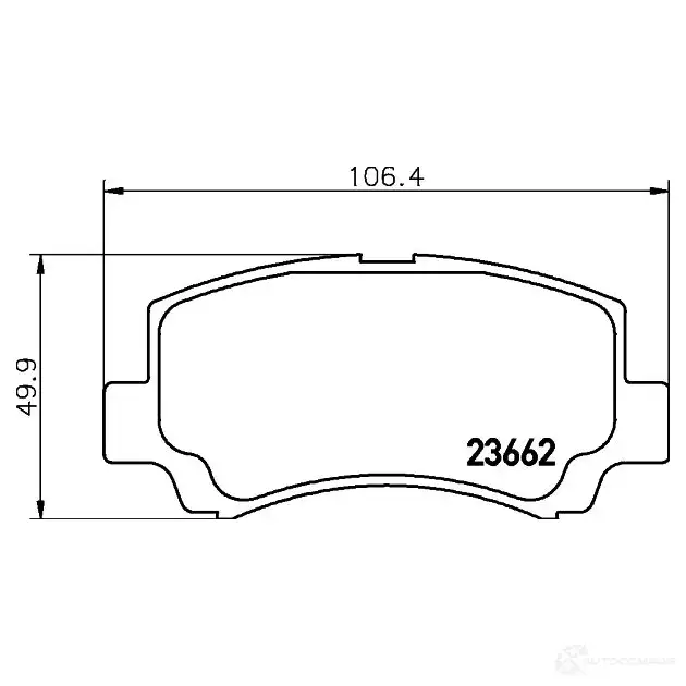Тормозные колодки дисковые, комплект HELLA T1275 2366 2 28970 8DB 355 009-681 - Изображение 1