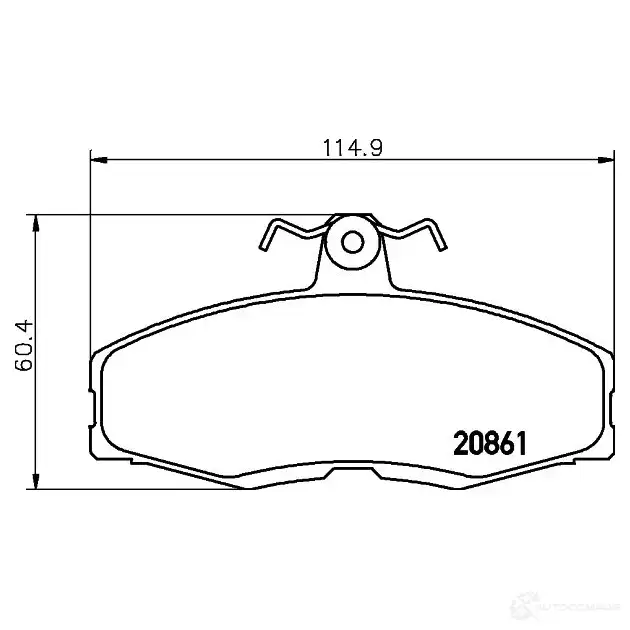 Тормозные колодки дисковые, комплект HELLA 28626 T0213 8DB 355 005-941 2 0861 - Изображение 1