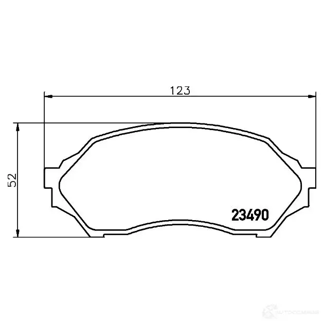Тормозные колодки дисковые, комплект HELLA 8DB 355 017-281 7670D798 29703 234 90 - Изображение 1