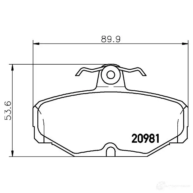 Тормозные колодки дисковые, комплект HELLA 7271D382 29735 8DB 355 017-621 2 0981 - Изображение 1