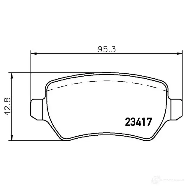 Тормозные колодки, комплект HELLA T1451 8db355011361 29126 234 17 изображение 0