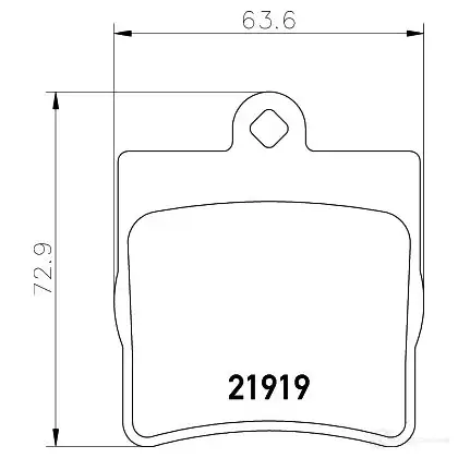 Тормозные колодки, комплект HELLA 8db355008461 28863 T1153 21 919 - Изображение 1
