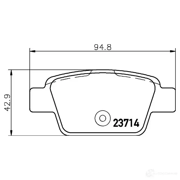 Тормозные колодки дисковые, комплект HELLA 2371 4 29853 T5165 8DB 355 018-851 - Изображение 1