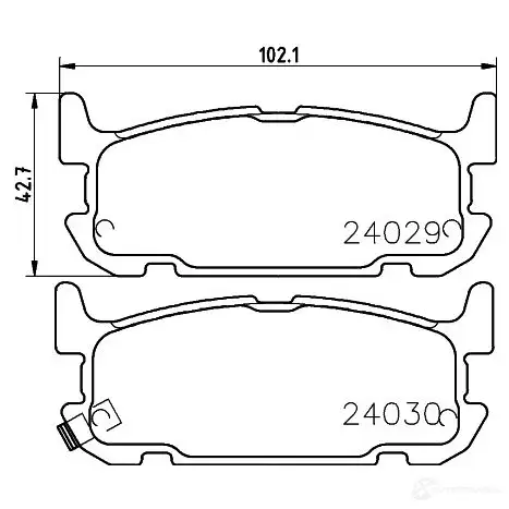 Тормозные колодки дисковые, комплект HELLA 8DB 355 010-931 24030 2 4029 29087 изображение 0