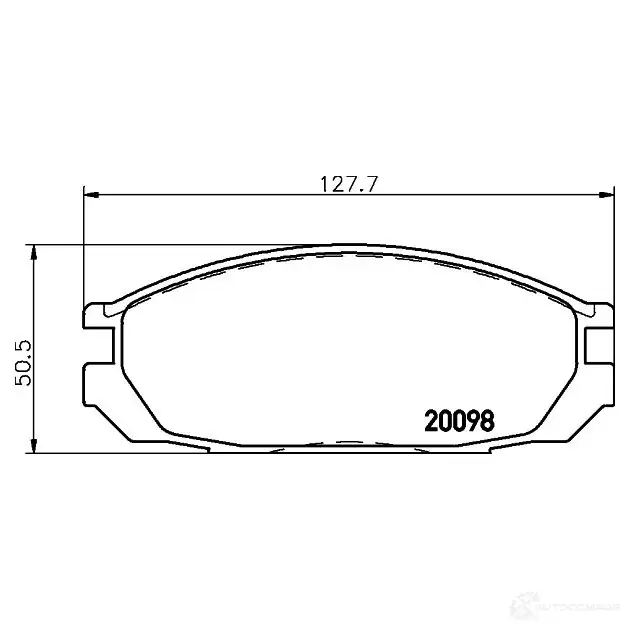 Тормозные колодки дисковые, комплект HELLA 28657 8DB 355 006-251 T0364 2009 8 - Изображение 1