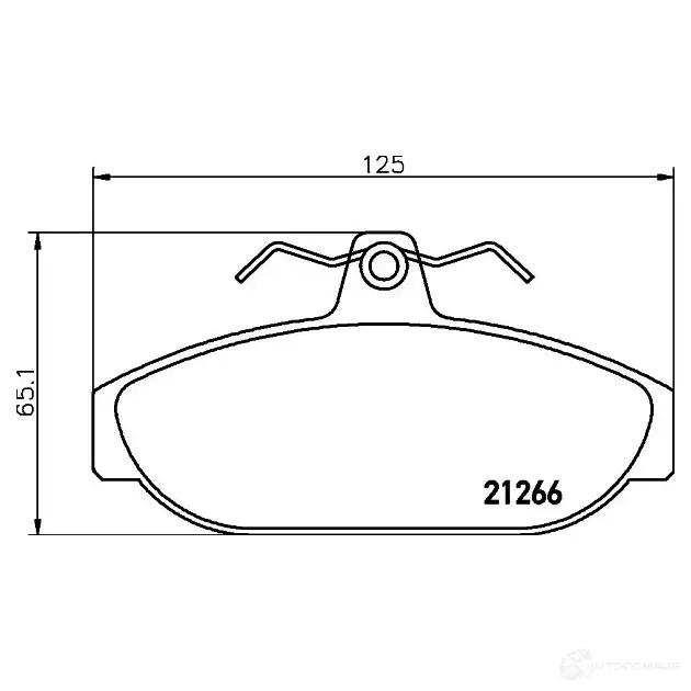 Тормозные колодки дисковые, комплект HELLA 7161D255 8DB 355 017-721 29745 212 66 - Изображение 1