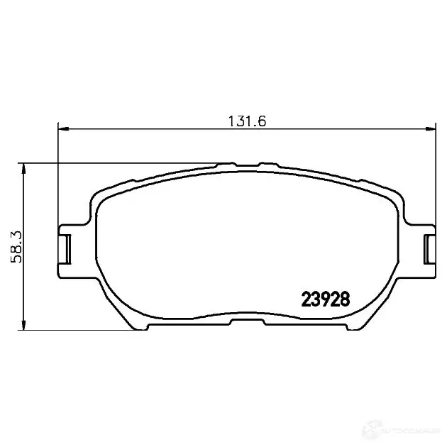 Тормозные колодки, комплект HELLA 8db355010431 239 28 7787D908 29043 - Изображение 1