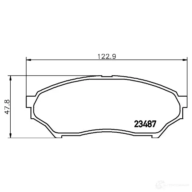 Тормозные колодки дисковые, комплект HELLA 8DB 355 009-521 28954 7670D798 234 87 - Изображение 1
