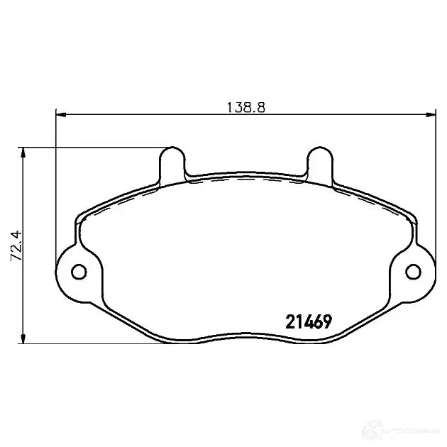 Тормозные колодки, комплект HELLA T0390 2146 9 8db355006401 28672 - Изображение 1