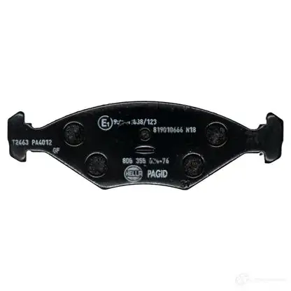 Тормозные колодки дисковые, комплект HELLA 8DB 355 024-761 2 1193 22348 1424221685 изображение 1