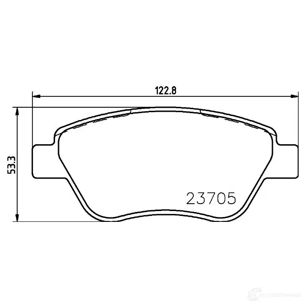 Тормозные колодки дисковые, комплект HELLA 23 705 8DB 355 011-871 29172 23982 - Изображение 1