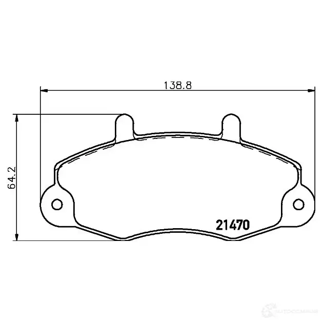Тормозные колодки дисковые, комплект HELLA T9099 2 1470 8DB 355 019-371 29905 - Изображение 1