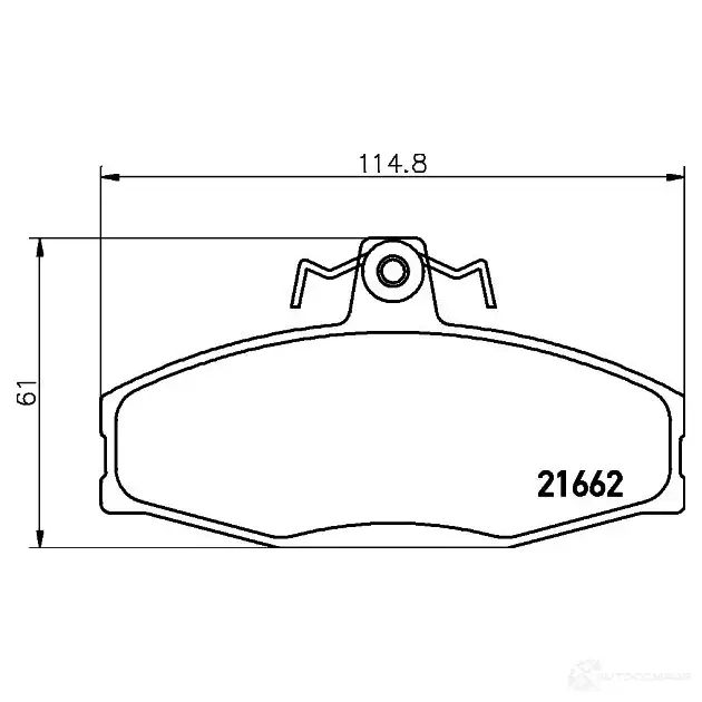 Тормозные колодки дисковые, комплект HELLA 2166 2 T5054 8DB 355 017-931 29766 - Изображение 1