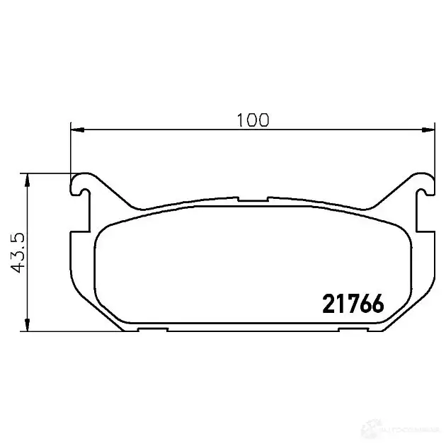 Тормозные колодки дисковые, комплект HELLA 2176 6 29646 8DB 355 016-711 7464D584 - Изображение 1