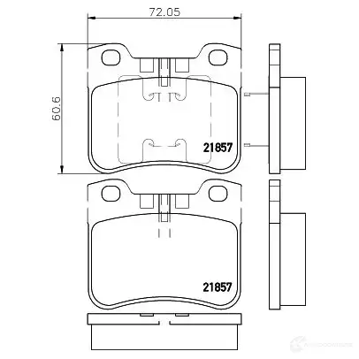 Тормозные колодки, комплект HELLA T1138 2 1857 28849 8db355008301 - Изображение 1