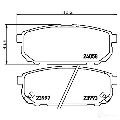 Тормозные колодки дисковые, комплект HELLA 23997 8DB 355 010-871 23 993 29081 изображение 0