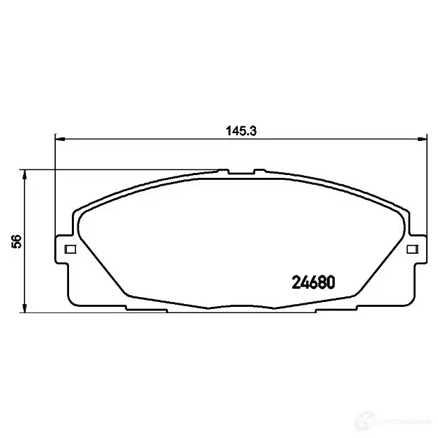 Тормозные колодки дисковые, комплект HELLA 8552D1434 246 80 8DB 355 015-831 29559 - Изображение 1